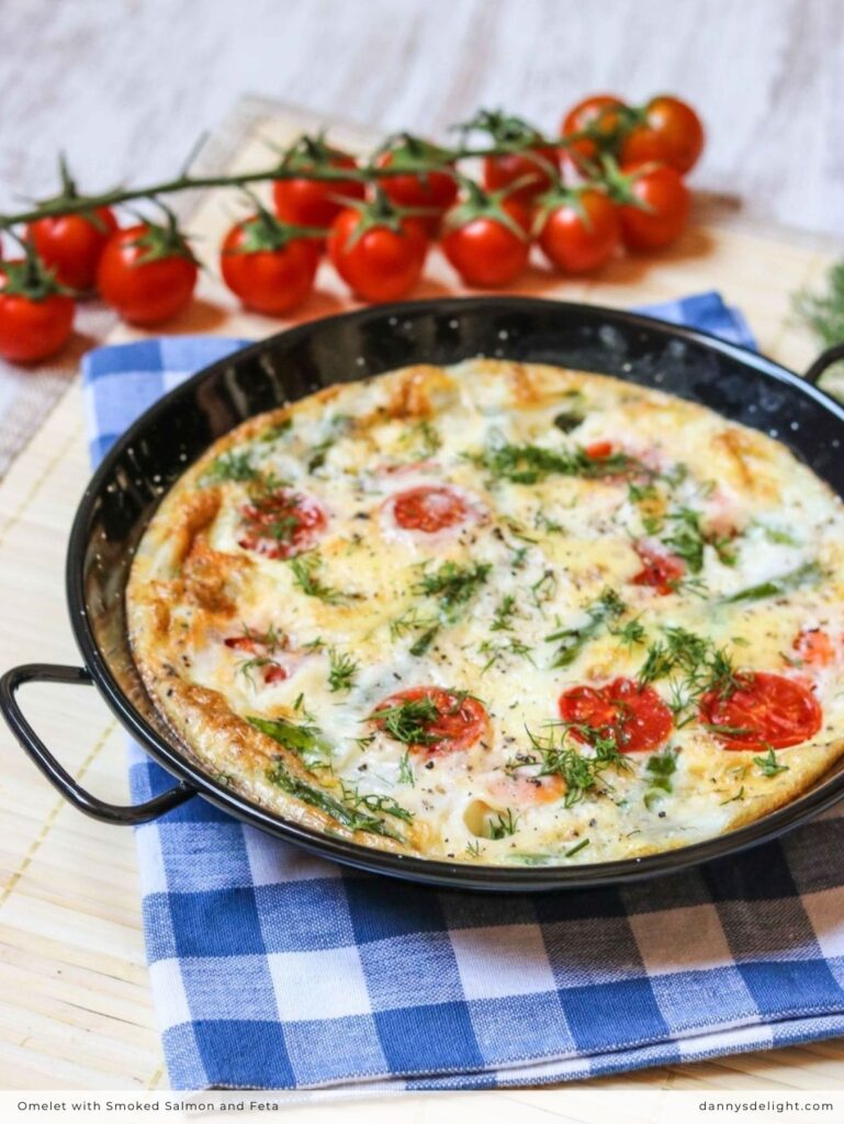 Omelet with Smoked Salmon and Feta