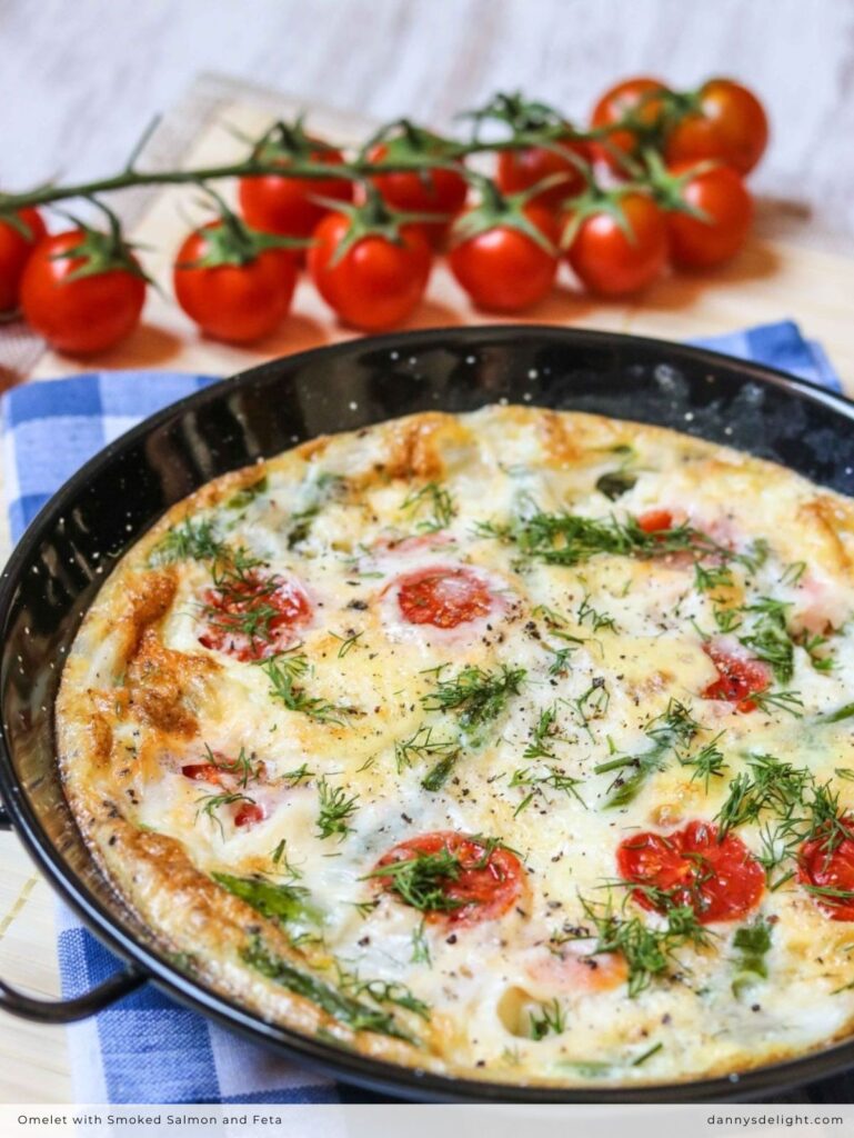 Omelet with Smoked Salmon and Feta