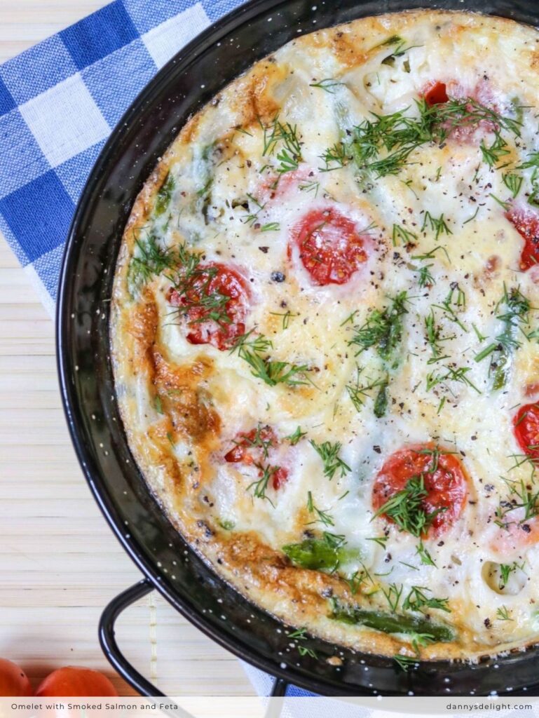 Omelet with Smoked Salmon and Feta