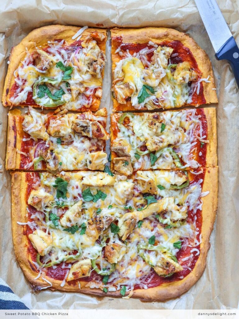 Sweet Potato BBQ Chicken Pizza