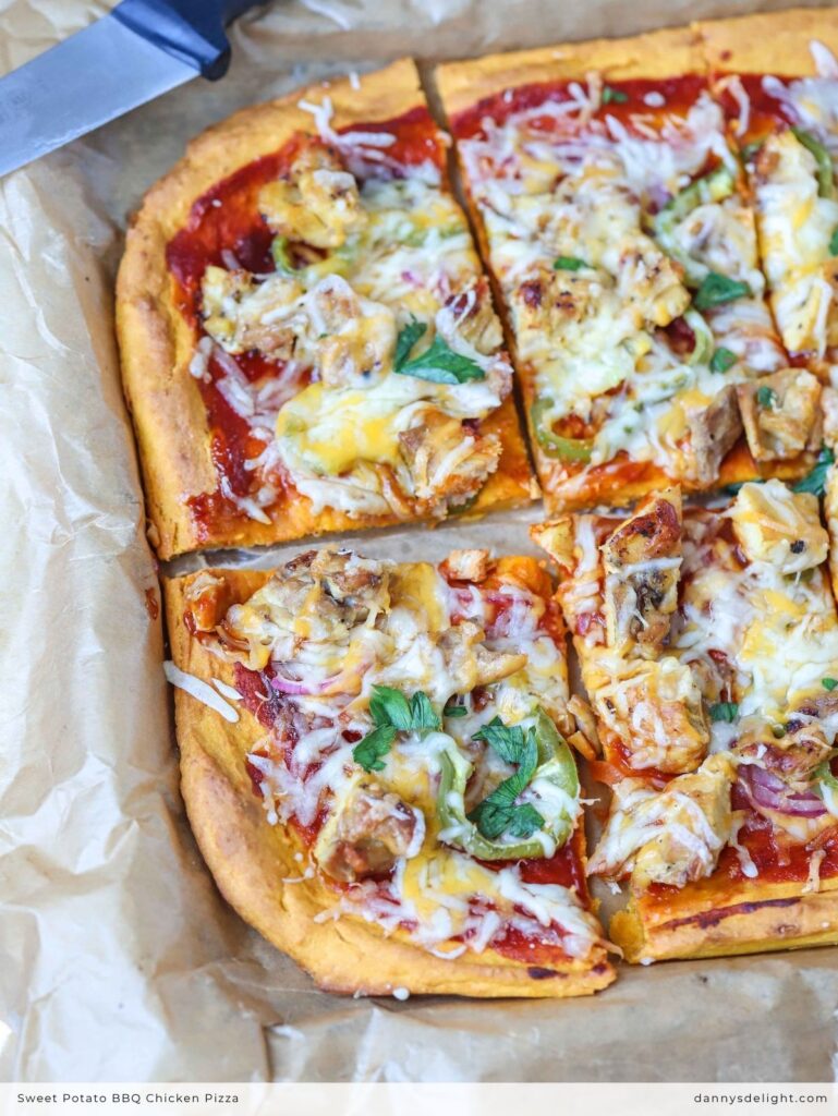Sweet Potato BBQ Chicken Pizza