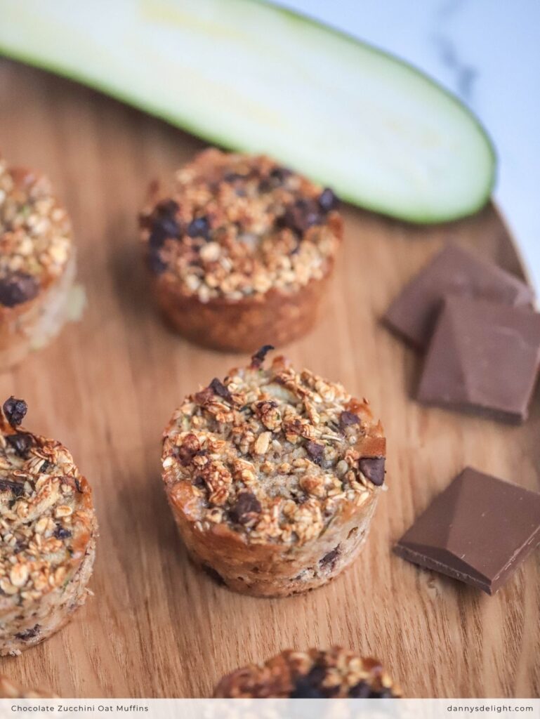 Chocolate Zucchini Oat Muffins