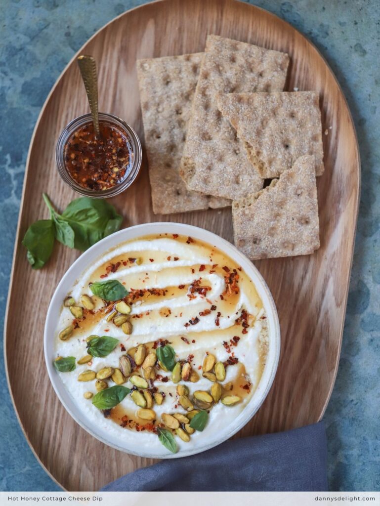 Hot Honey Cottage Cheese Dip