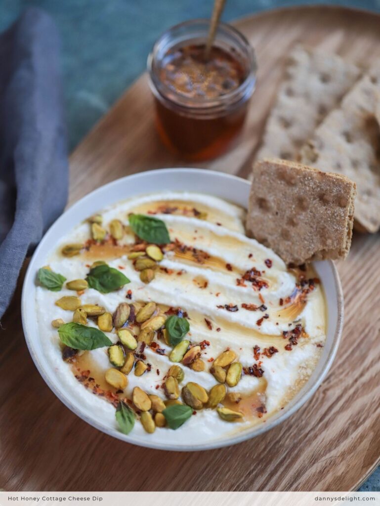Hot Honey Cottage Cheese Dip