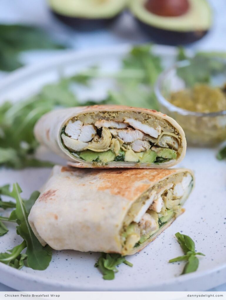 Chicken Pesto Breakfast Wrap