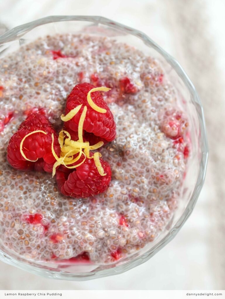 Lemon Raspberry Chia Pudding