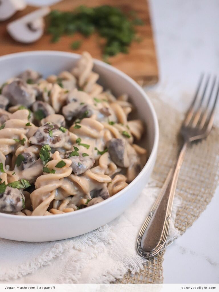 Vegan Mushroom Stroganoff