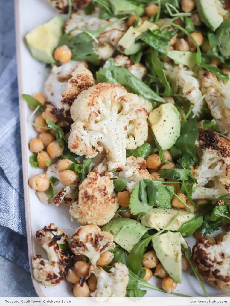 Roasted Cauliflower Chickpea Salad