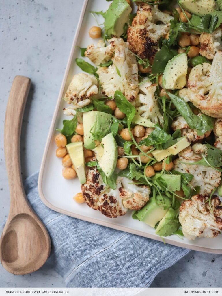 Roasted Cauliflower Chickpea Salad