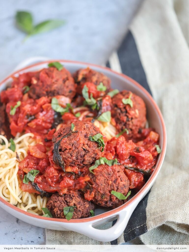 Vegan Meatballs in Tomato Sauce